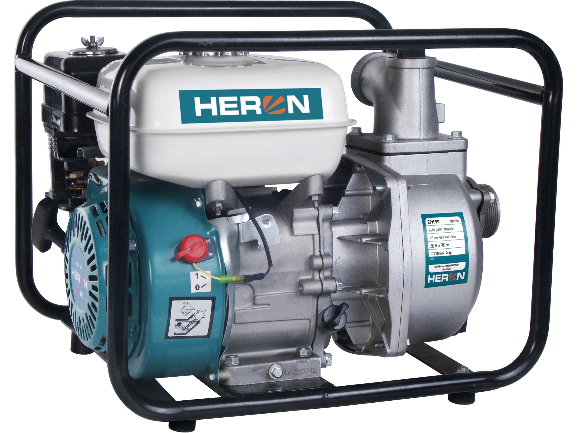 HERON čerpadlo motorové proudové 5,5HP, 600l/min