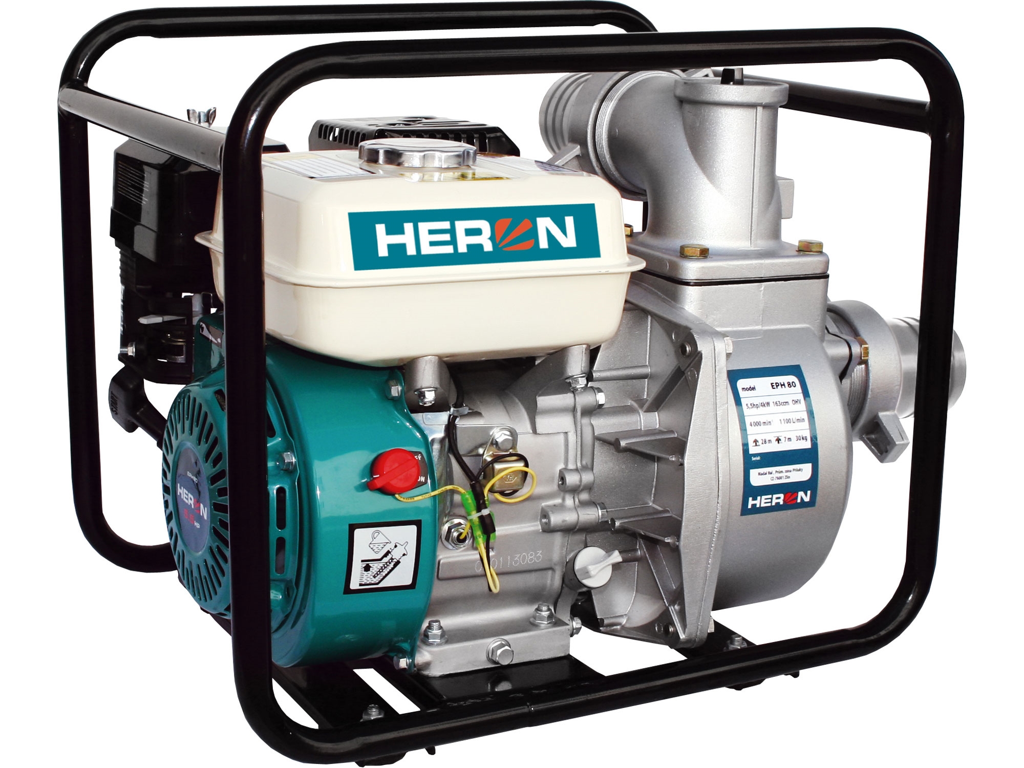 HERON čerpadlo motorové proudové 6,5HP, 1100l/min