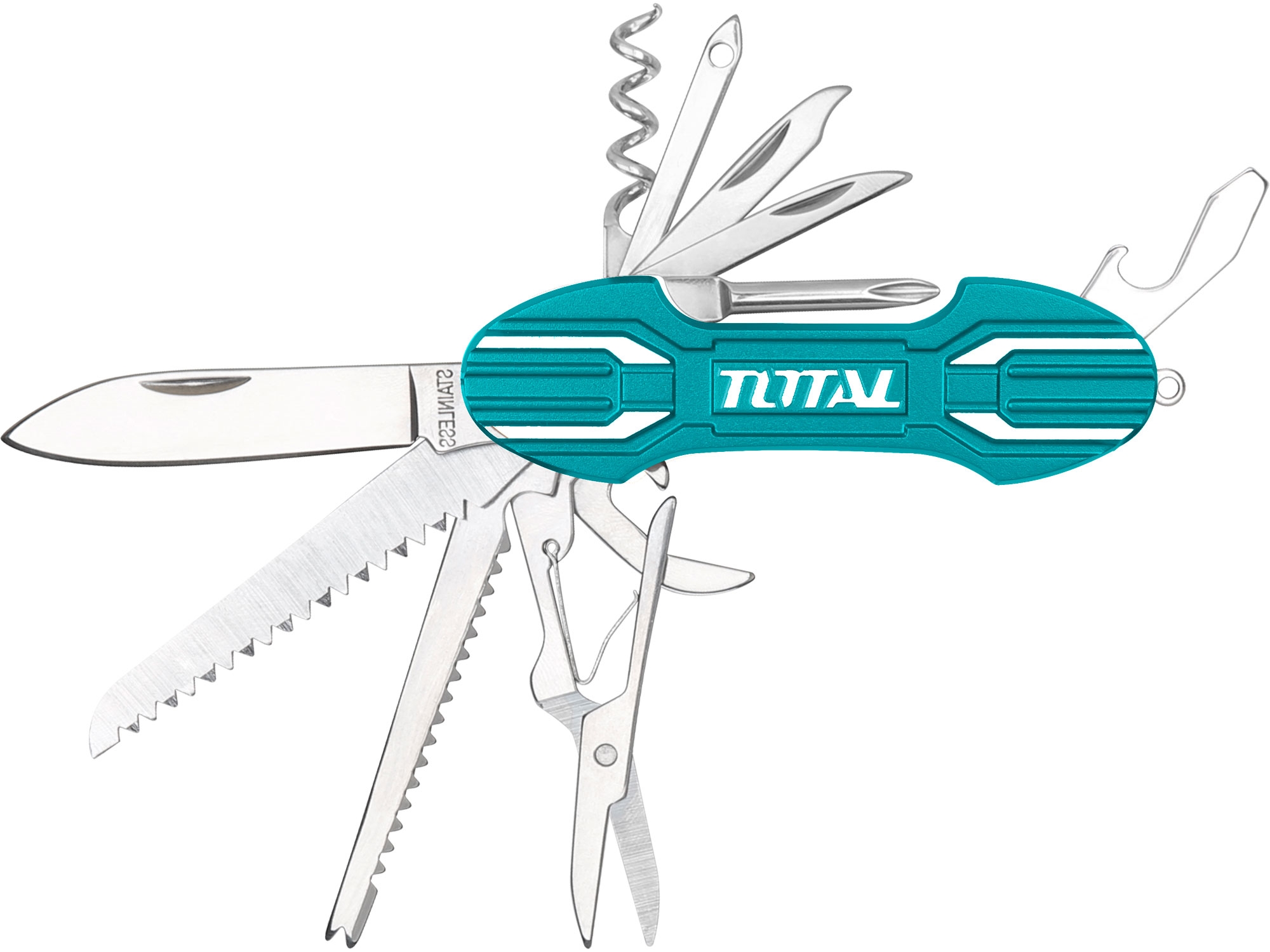 TOTAL THMFK0156 nůž kapesní zavírací 15dílný, 95mm, nerez