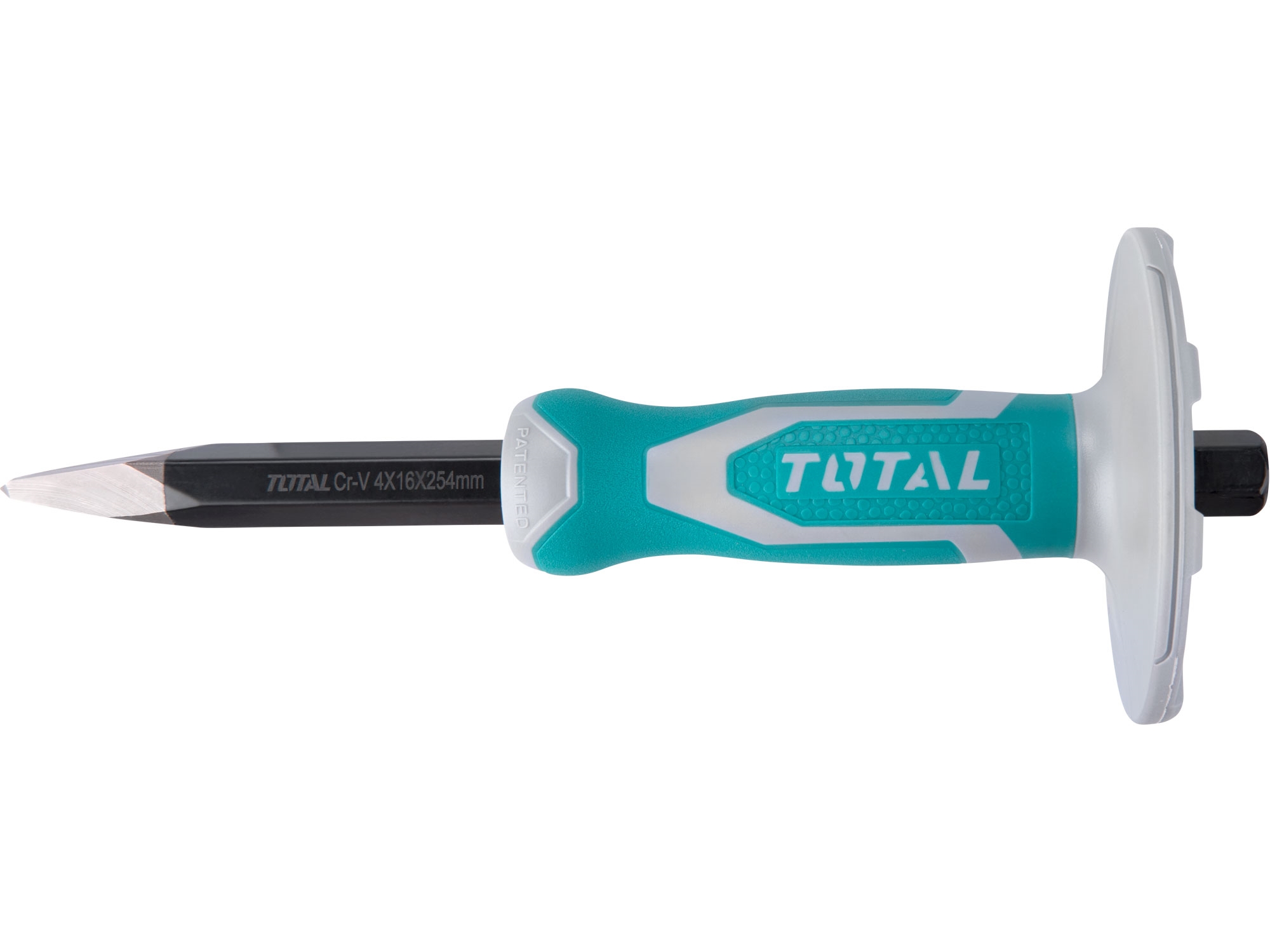 TOTAL THT4221016 sekáč špičatý s plastovým chráničem, industrial, šířka ostří 4mm, délka 254mm
