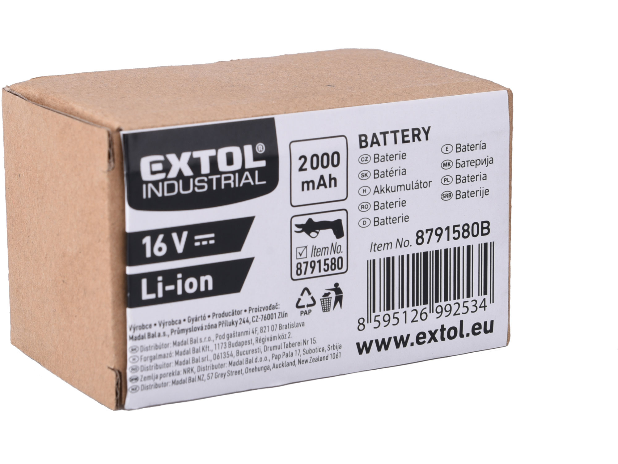 baterie akumulátorová, 16V Li-ion, 2000mAh