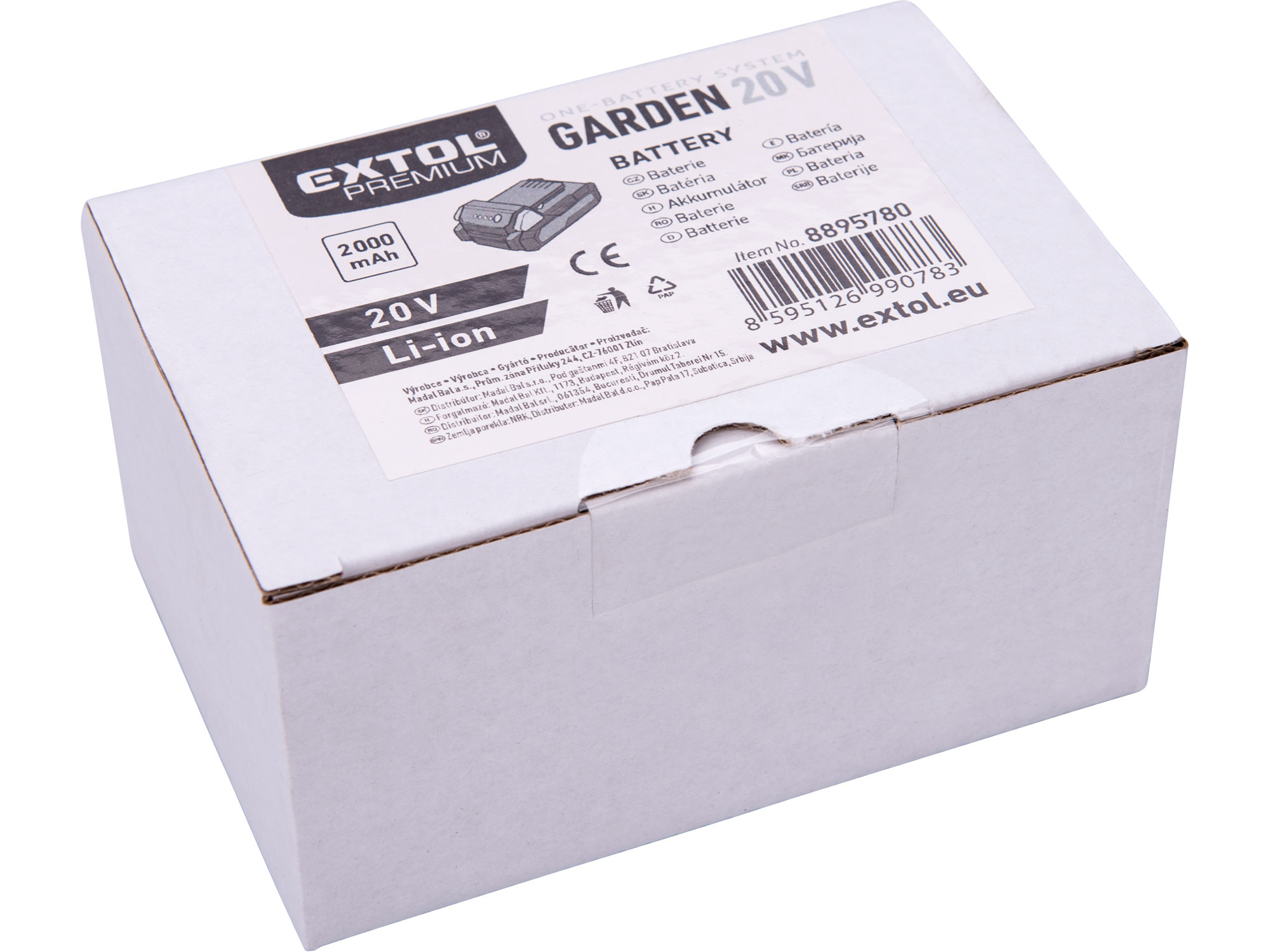 baterie akumulátorová GARDEN20V, 20V Li-ion, 2000mAh