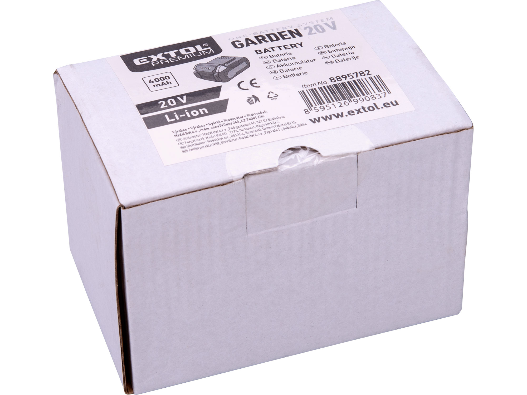 baterie akumulátorová GARDEN20V, 20V Li-ion, 4000mAh