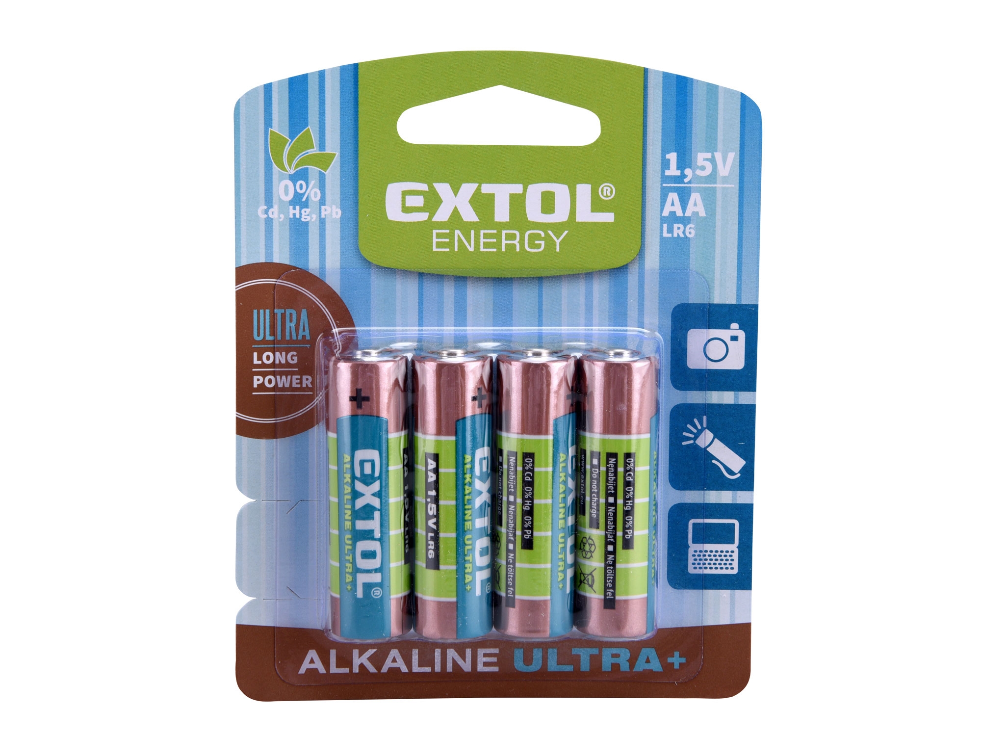 Baterie ULTRA+ 4ks AA 1.5V Extol