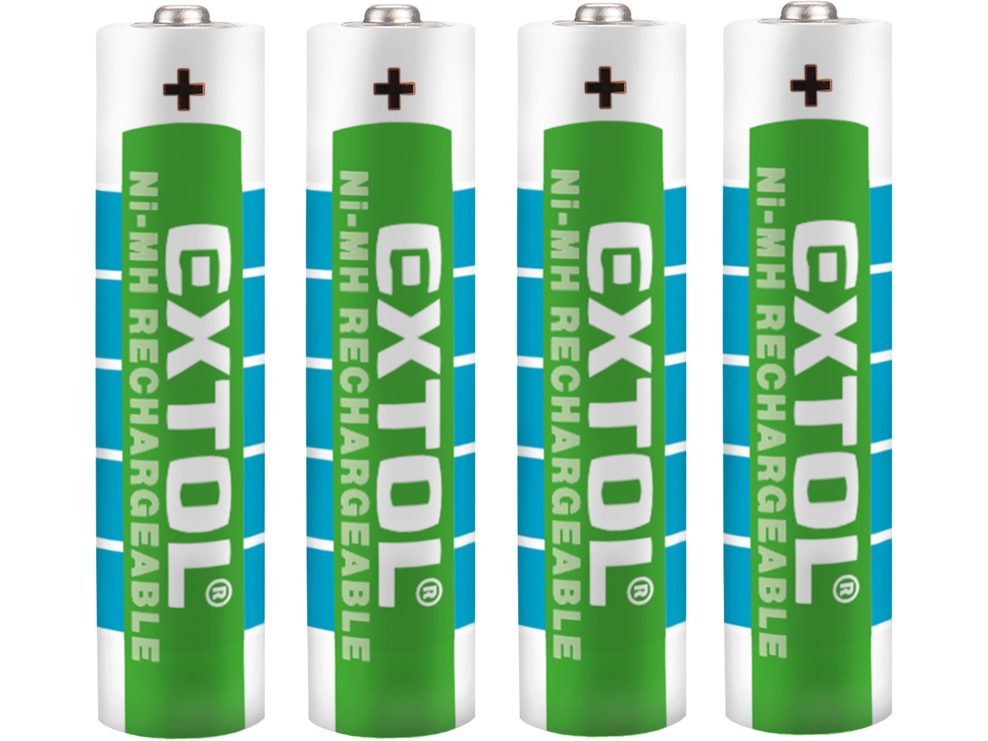 baterie nabíjecí, 4ks, AAA (HR03), 1,2V, 1000mAh, NiMh - EXTOL ENERGY