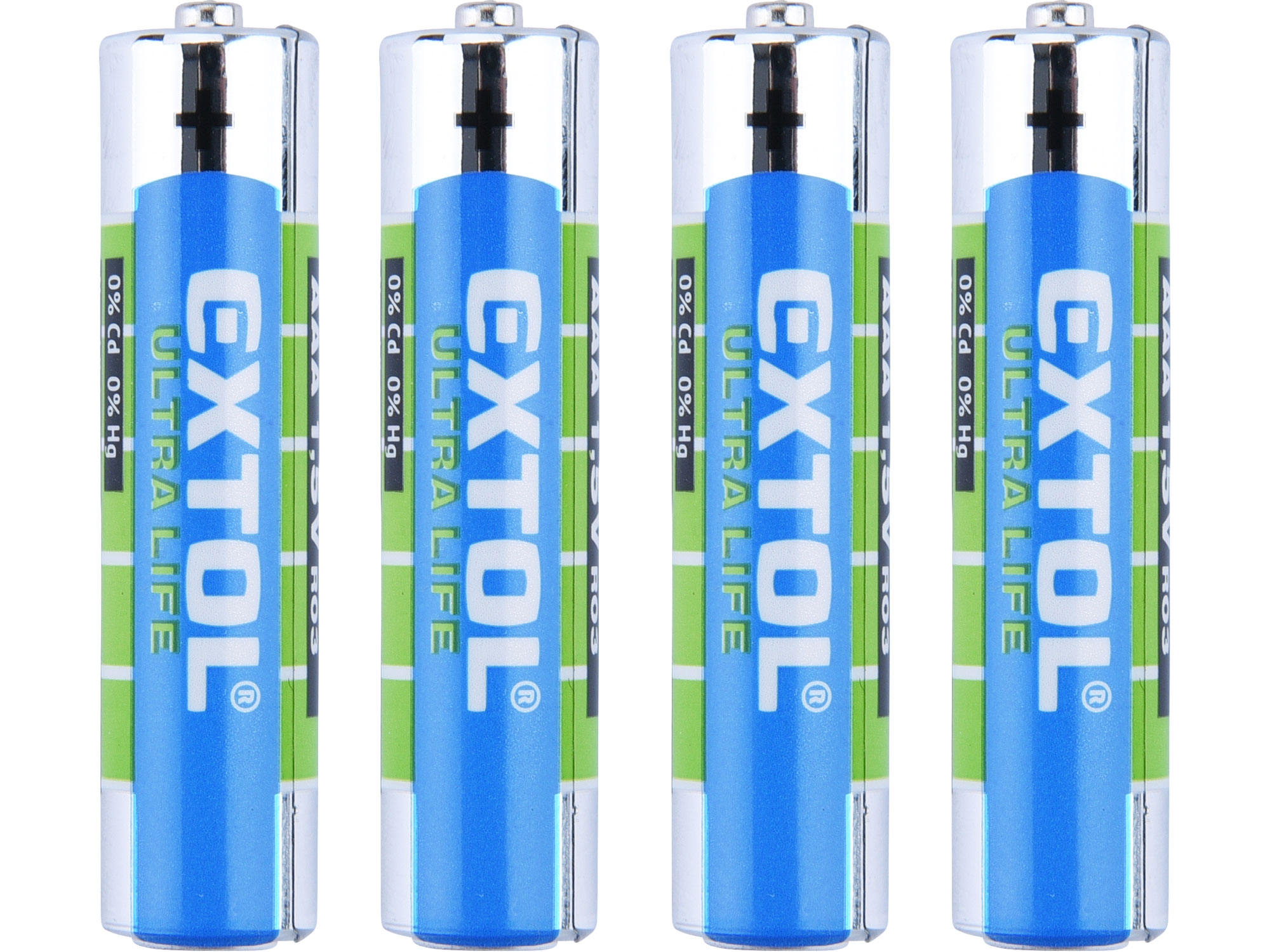 baterie zink-chloridové, 4ks, 1,5V AAA (R03) - EXTOL ENERGY