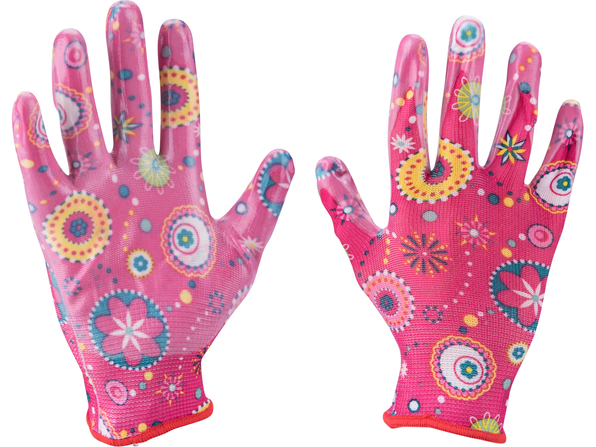 BEZ OBALU rukavice zahradní nylonové polomáčené v nitrilu, velikost 7" - EXTOL LADY