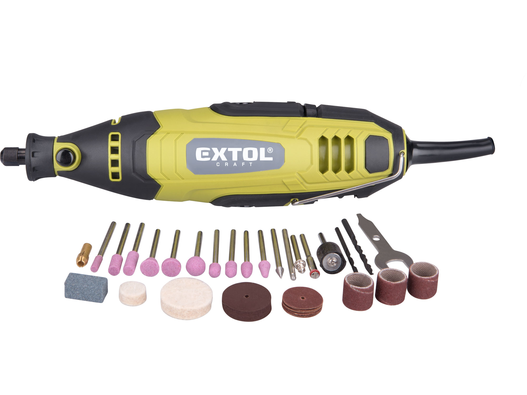 bruska přímá, 40ks příslušenství, 135W