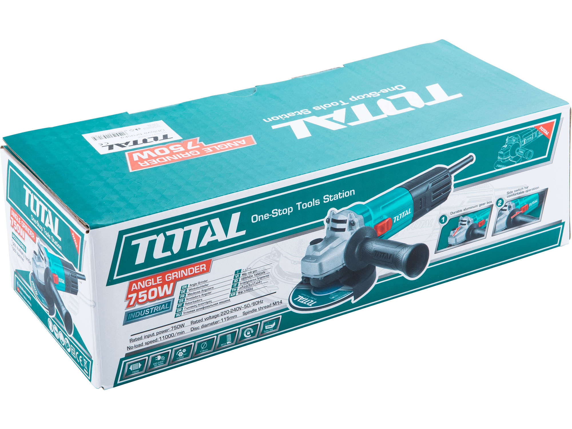 bruska úhlová, 115mm, 750W, industrial