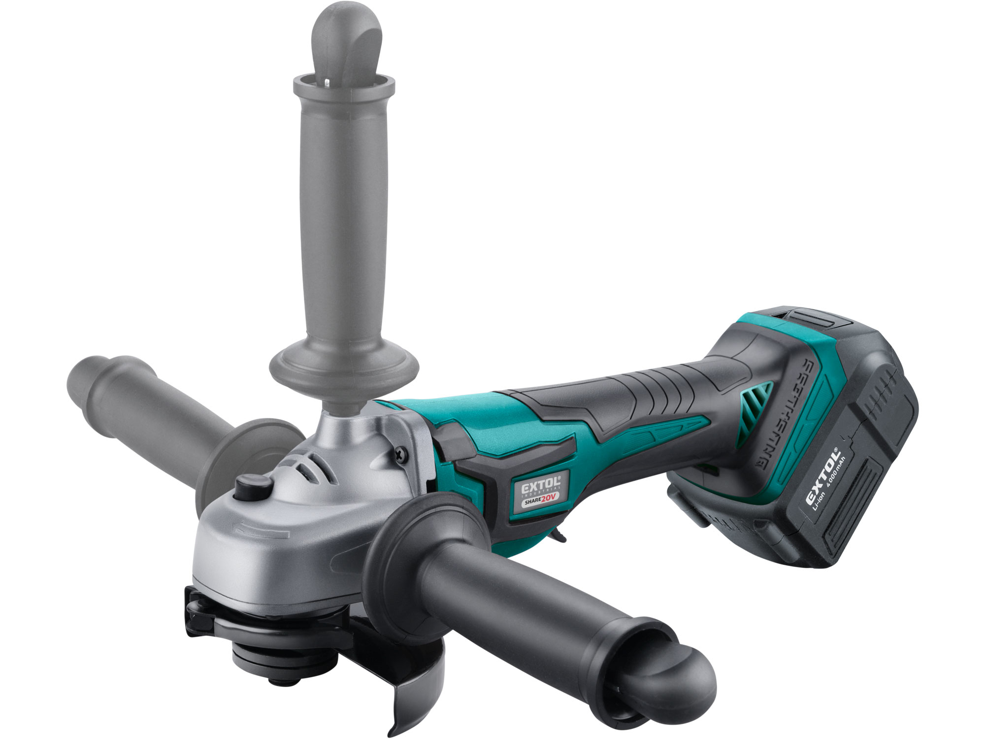 bruska úhlová aku SHARE20V, 125mm, BRUSHLESS, 20V Li-ion, 4000mAh