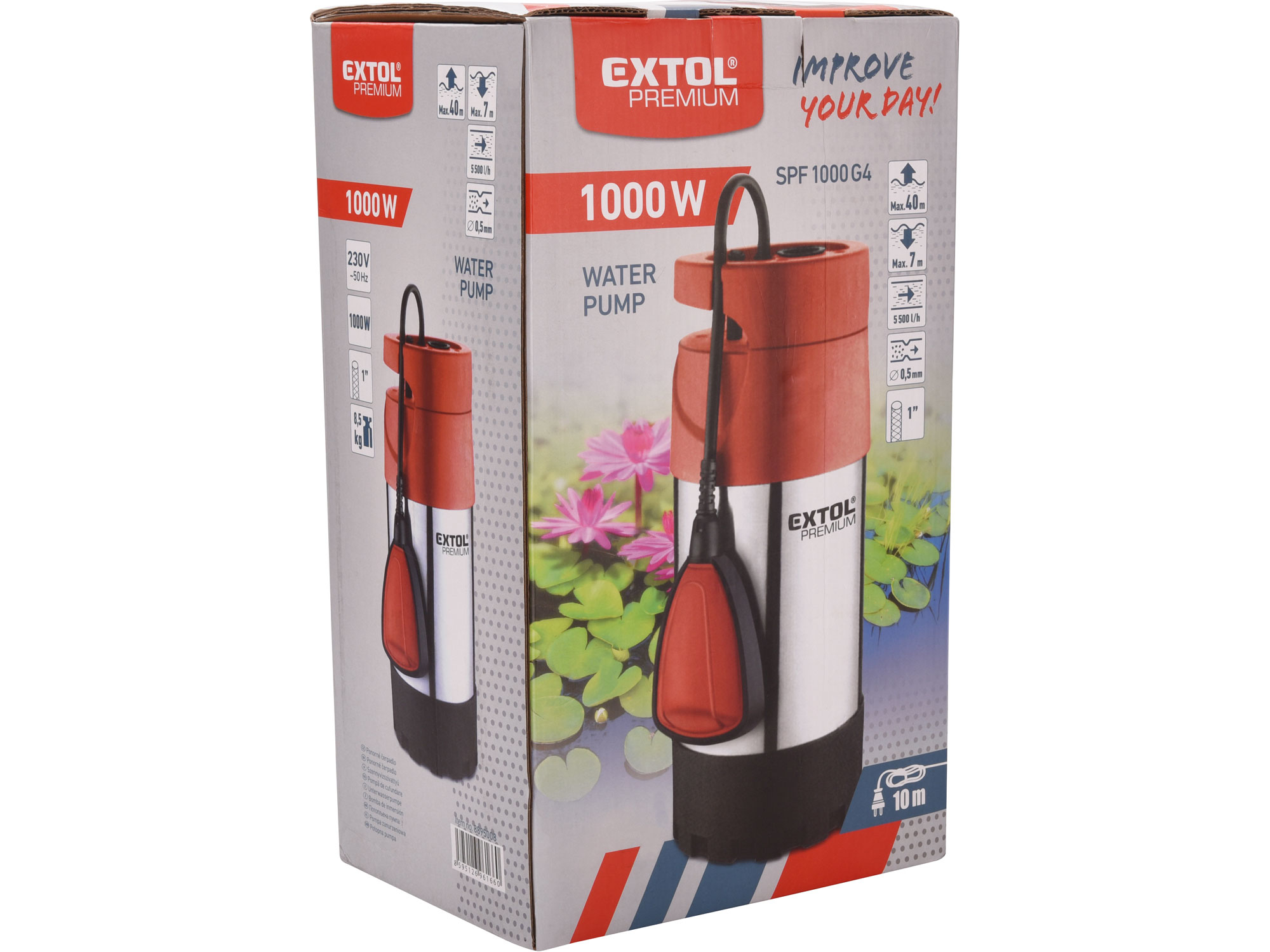 Čerpadlo 1000W ponorné tlakové 5500l EXTOL PREMIUM 8895008