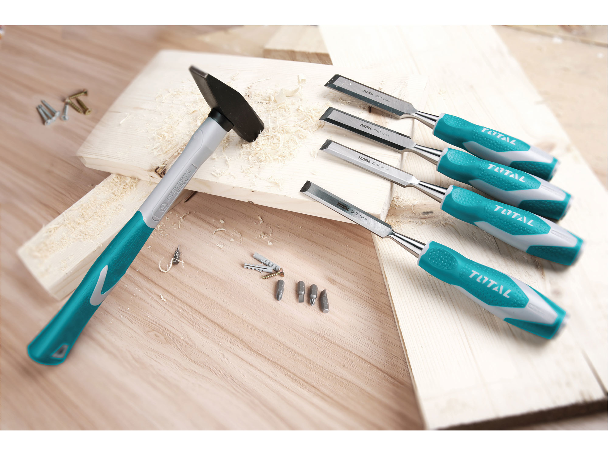 Dláta, sada 4ks, industrial