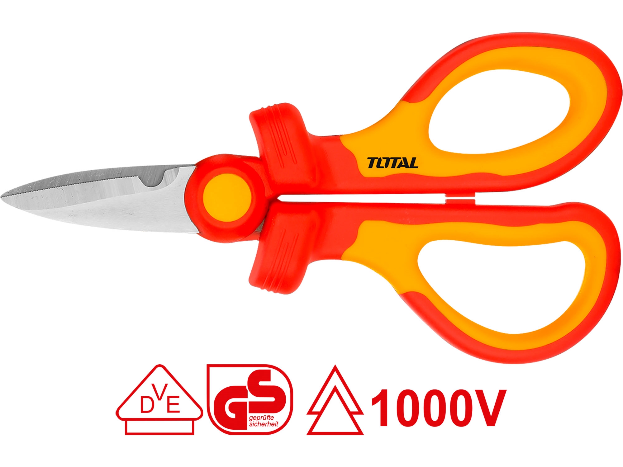 Elektrikářské nůžky, délka 160mm, industrial - TOTAL