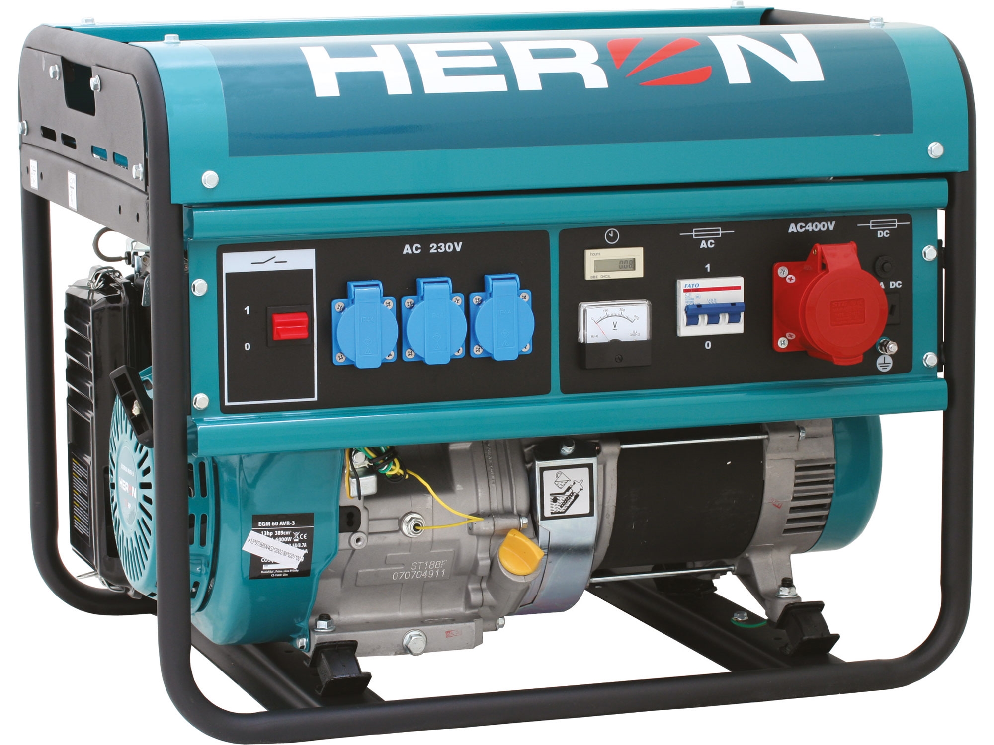 elektrocentrála benzínová 13HP/6,0kW (400V) 2,2kW (230V) - HERON