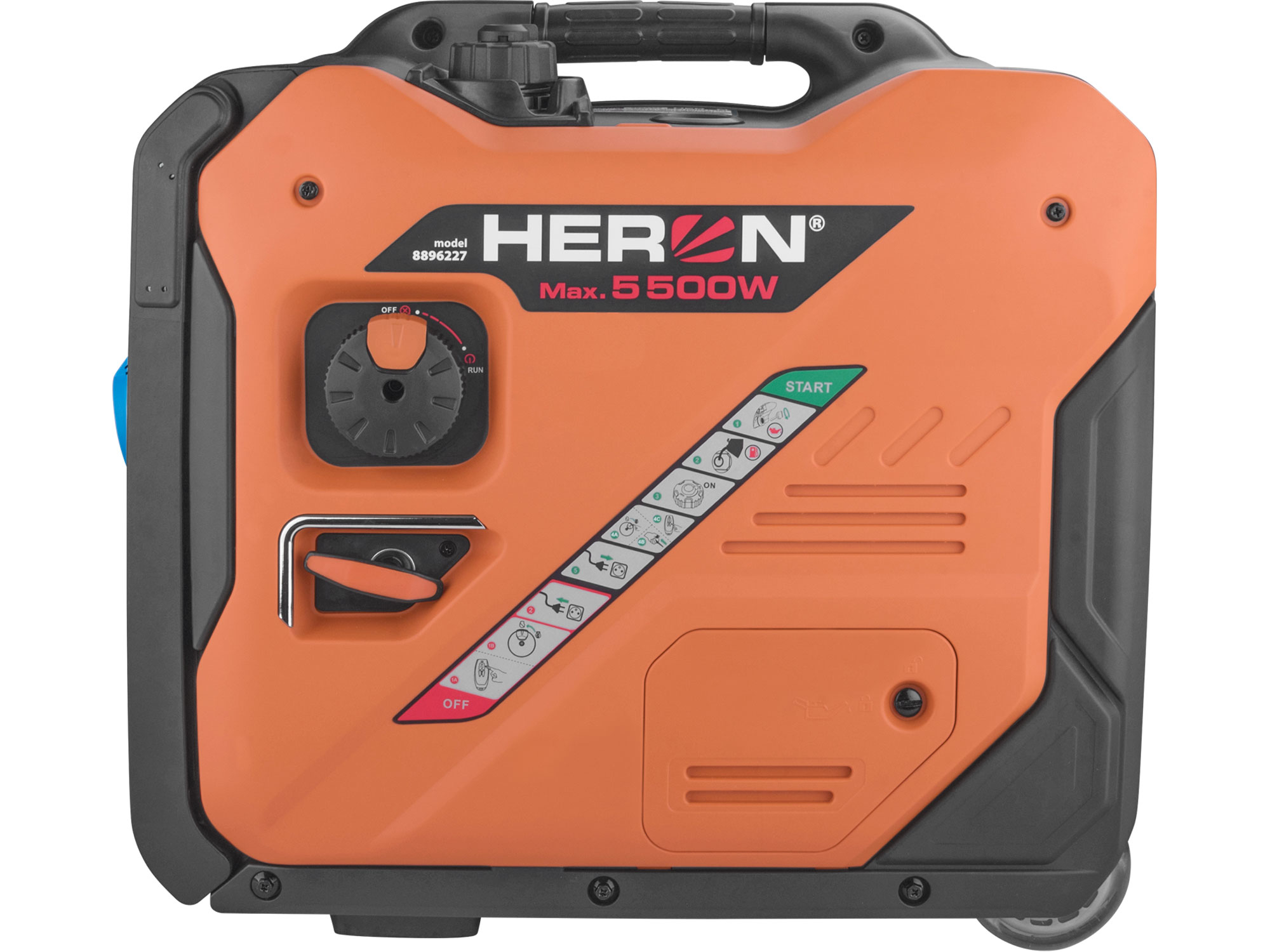 elektrocentrála digitální invertorová, 5,5kW, elektrický start, podvozek