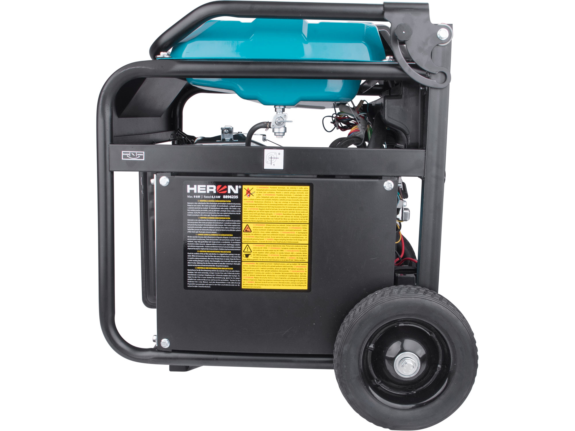 elektrocentrála digitální invertorová, 9kW, el. start, dálkové ovládaní, podvozek