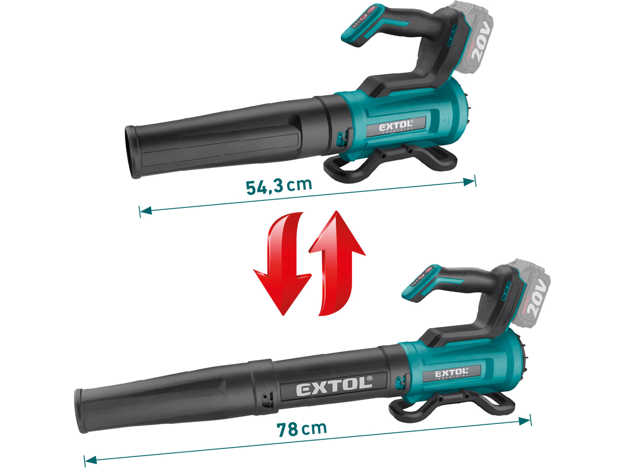 fukar aku SHARE20V, BRUSHLESS, bez baterie a nabíječky