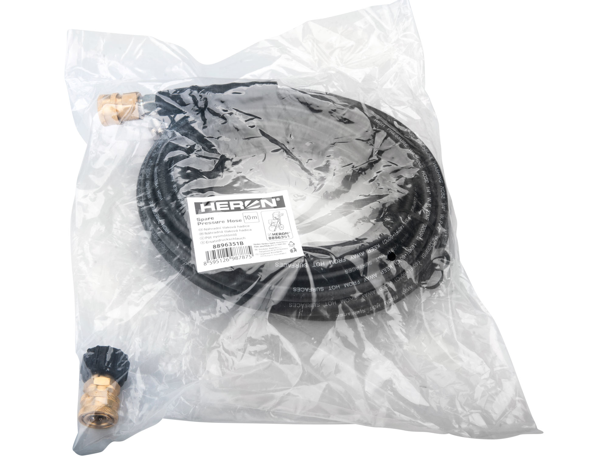 hadice tlaková, 10m, vyztužená ocelí