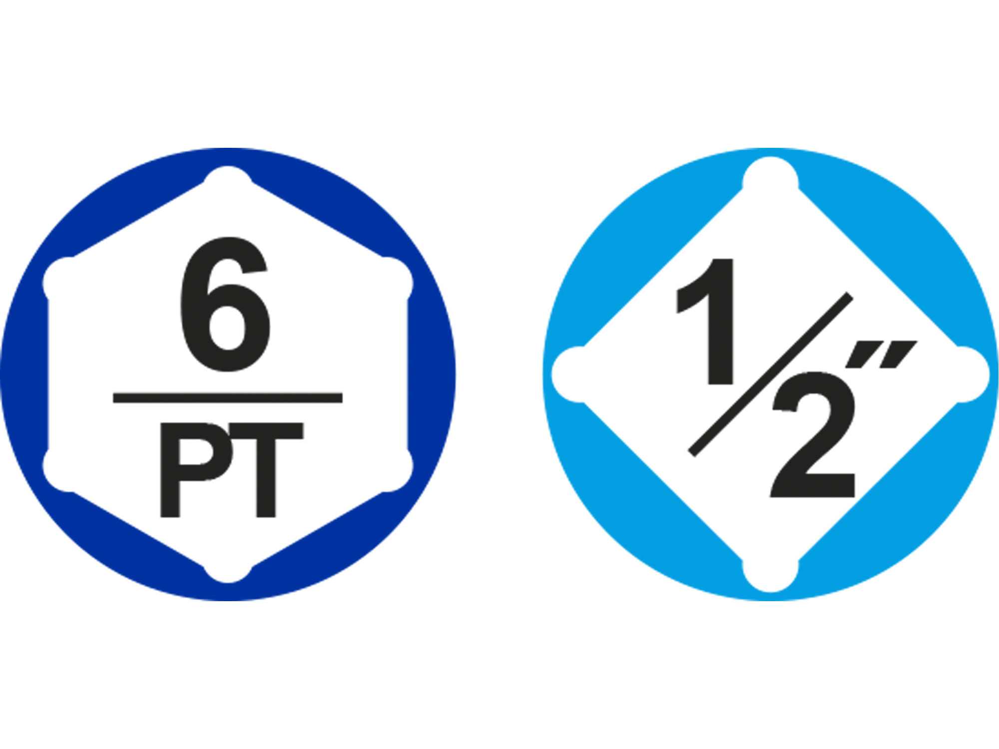Hlavice nástrčné, sada 24ks, 1/2'