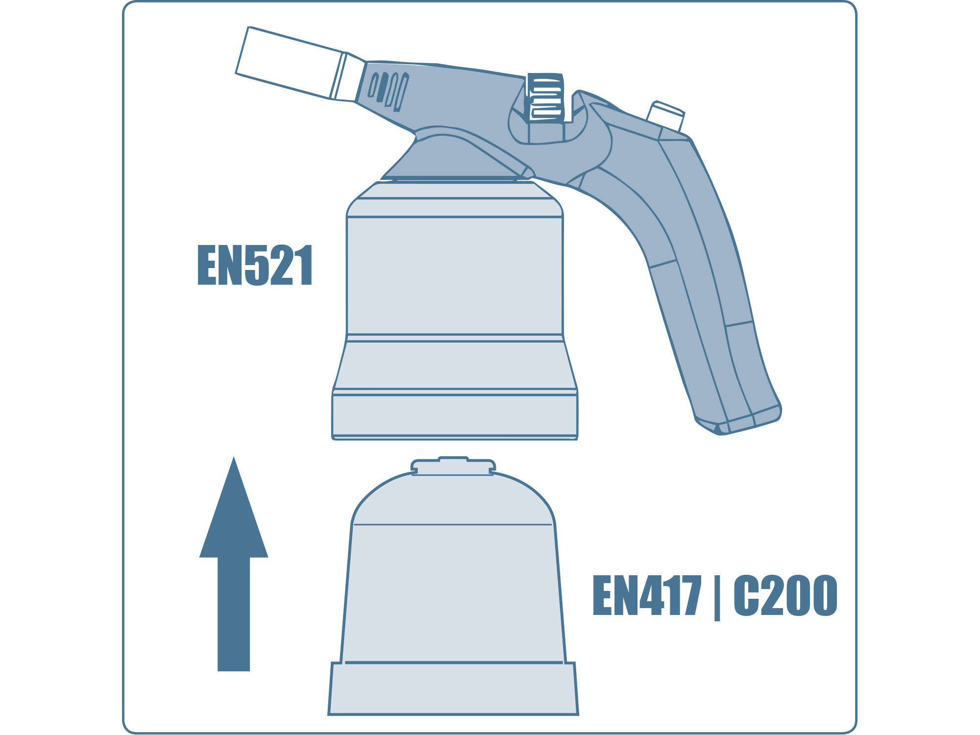 hořák s piezo zapalováním na propichovací kartuše