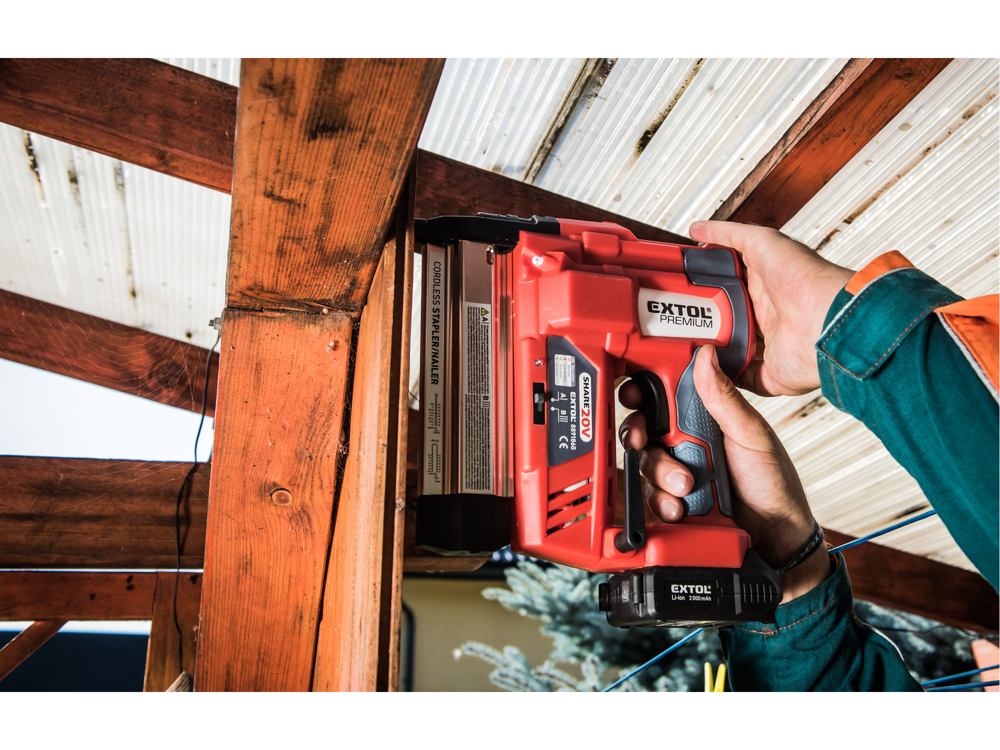 hřebíkovačka/sponkovačka aku SHARE20V, 20V Li-ion, bez baterie a nabíječky