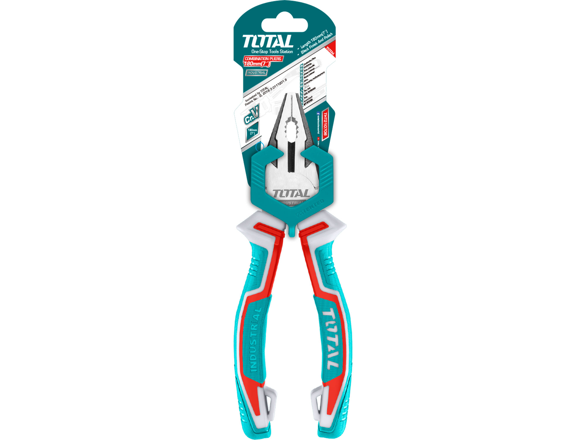 Kleště kombinované, industrial, 180mm, CrV