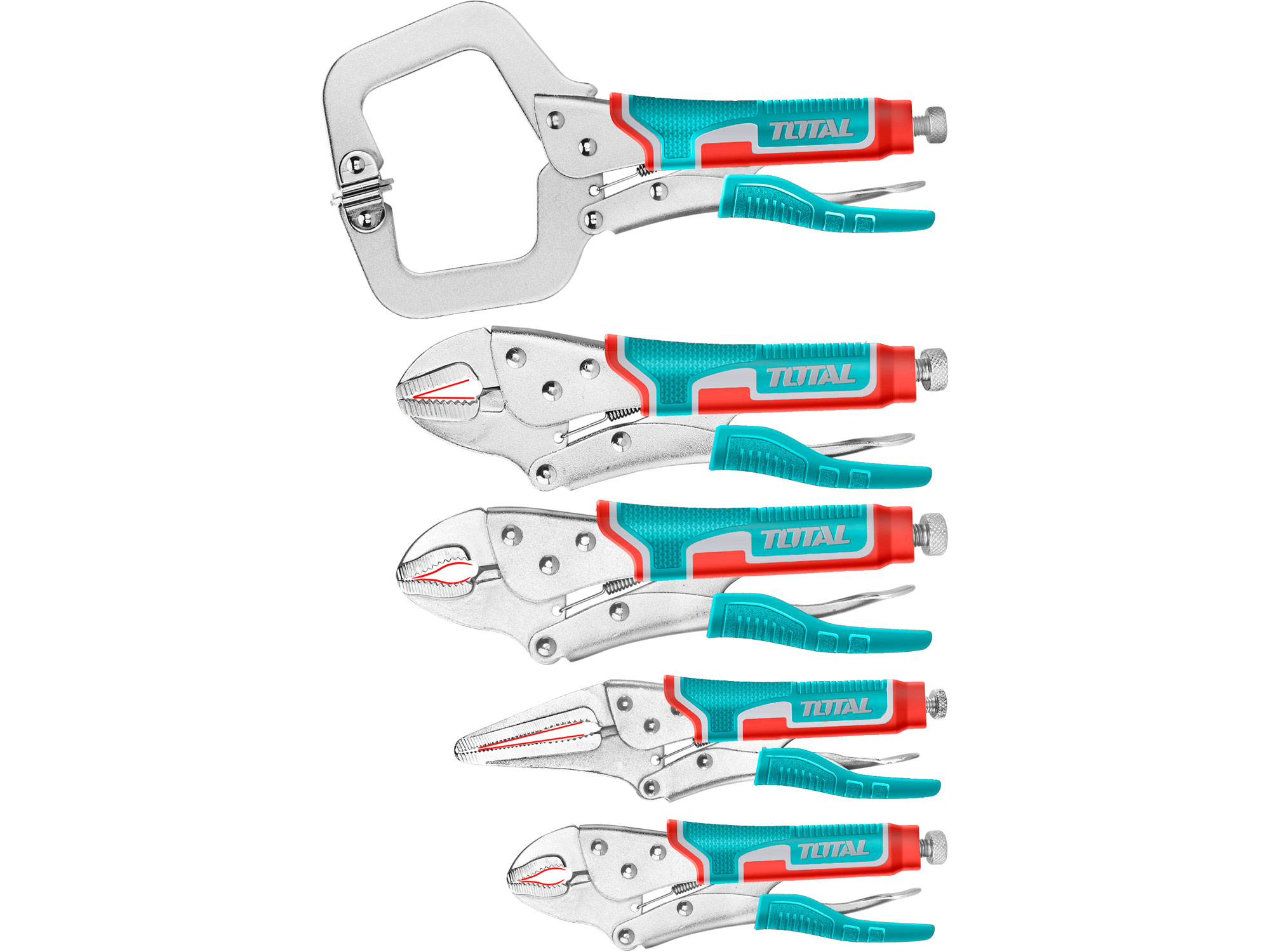 Kleště rychloupínací, sada 5ks