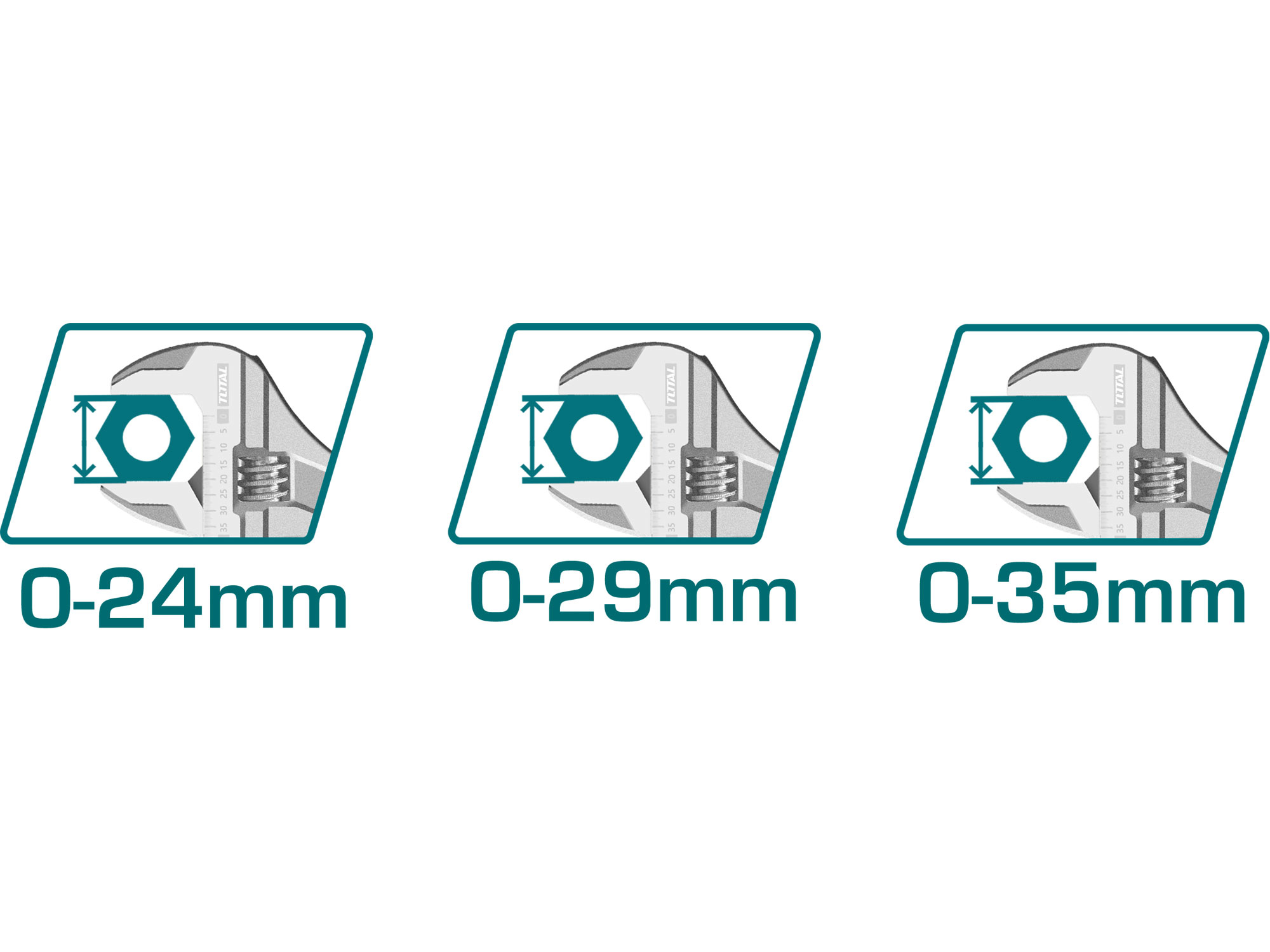 Klíč nastavitelný, sada 3ks, carbon steel