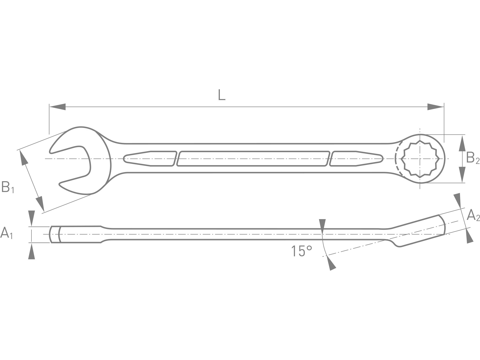 klíč očkoplochý, 6mm