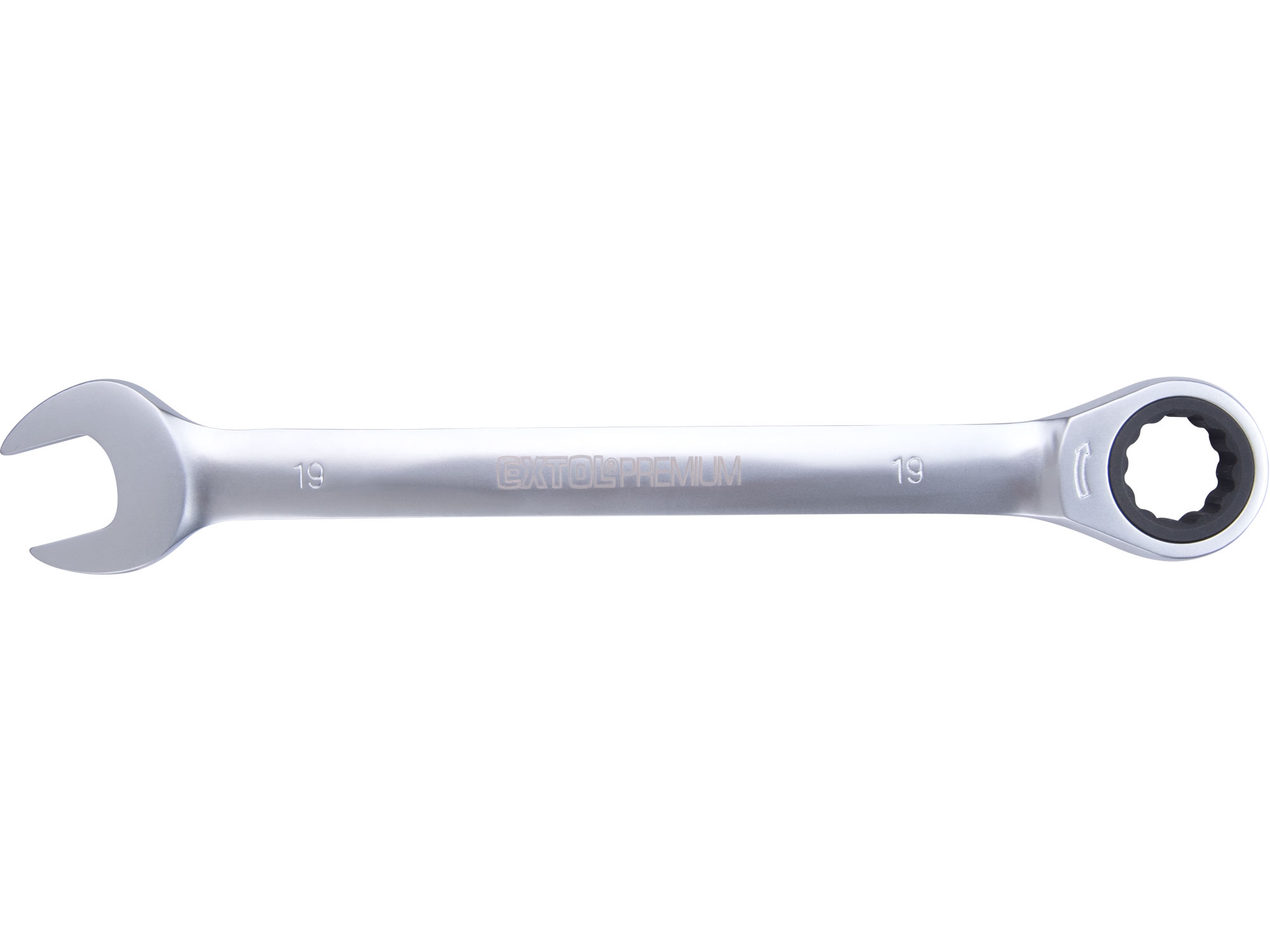 ráčnový klíč očko/plochý 19mm CrV, ráčna 45 zu