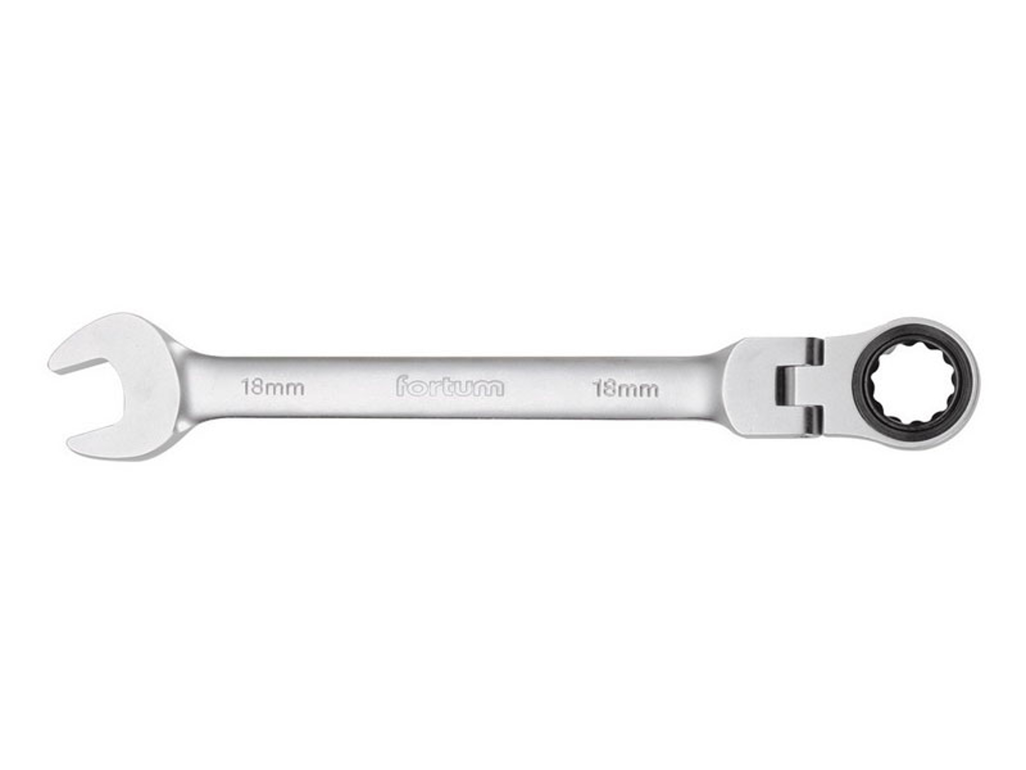 klíč ráčnový očkoplochý s kloubem, 72 zubů, 19mm, L 249mm