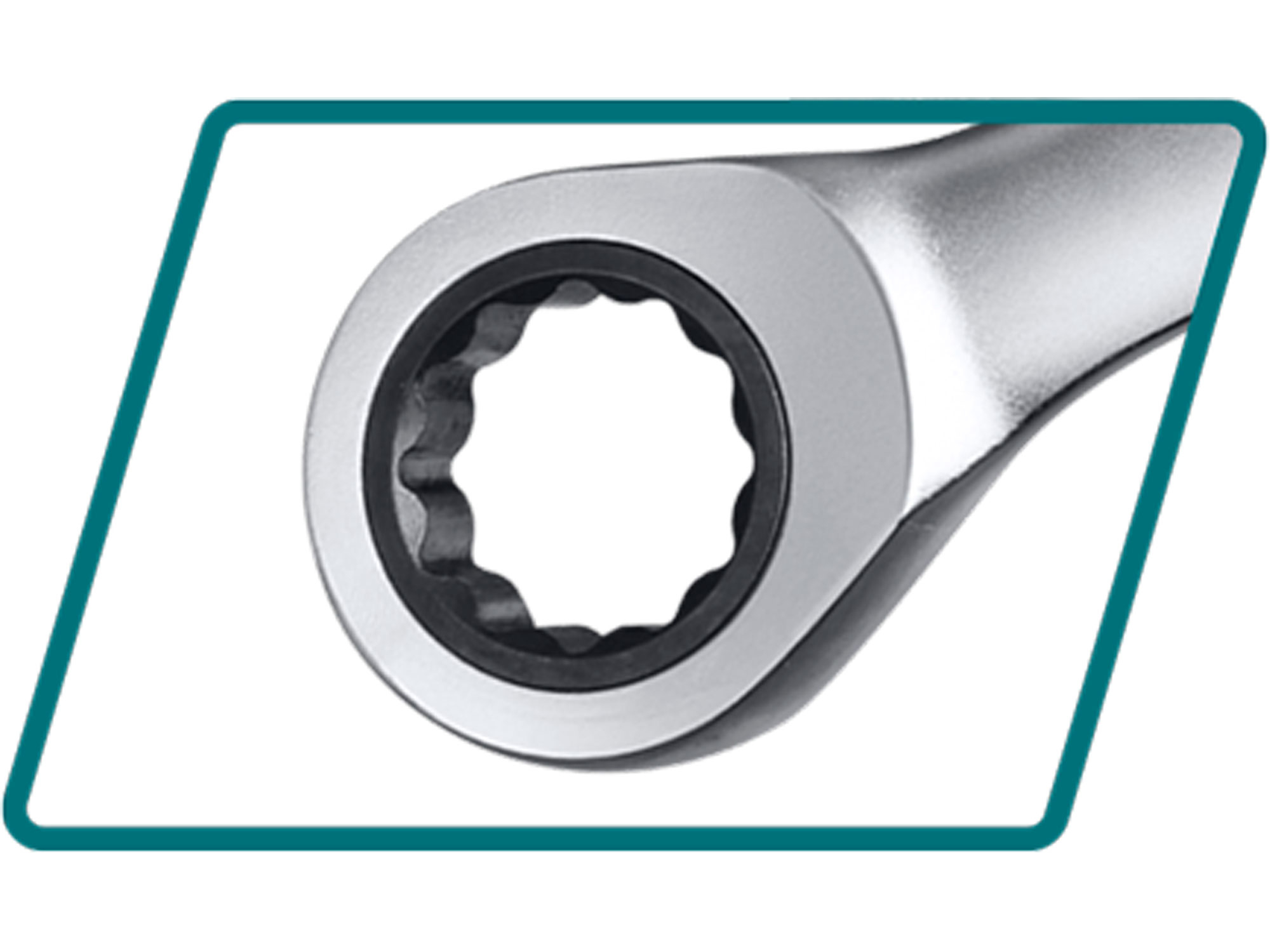 Klíče ráčnové očkoploché, sada 6ks, 8-17mm, industrial