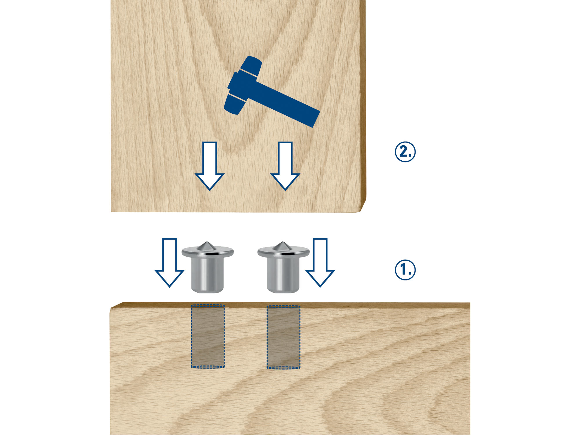 kolíkovací přípravek sada 44ks, s vrtáky a kolíky O 6-8-10mm