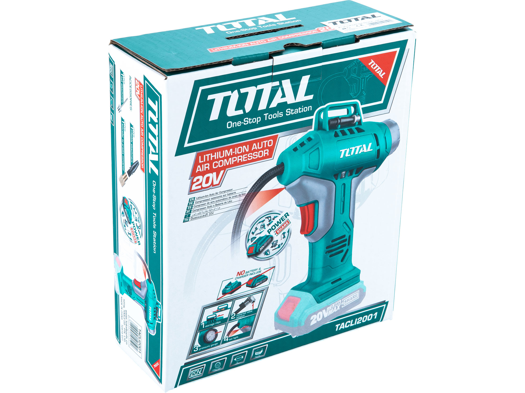 kompresor AKU, 20V Li-ion, bez baterie a nabíječky