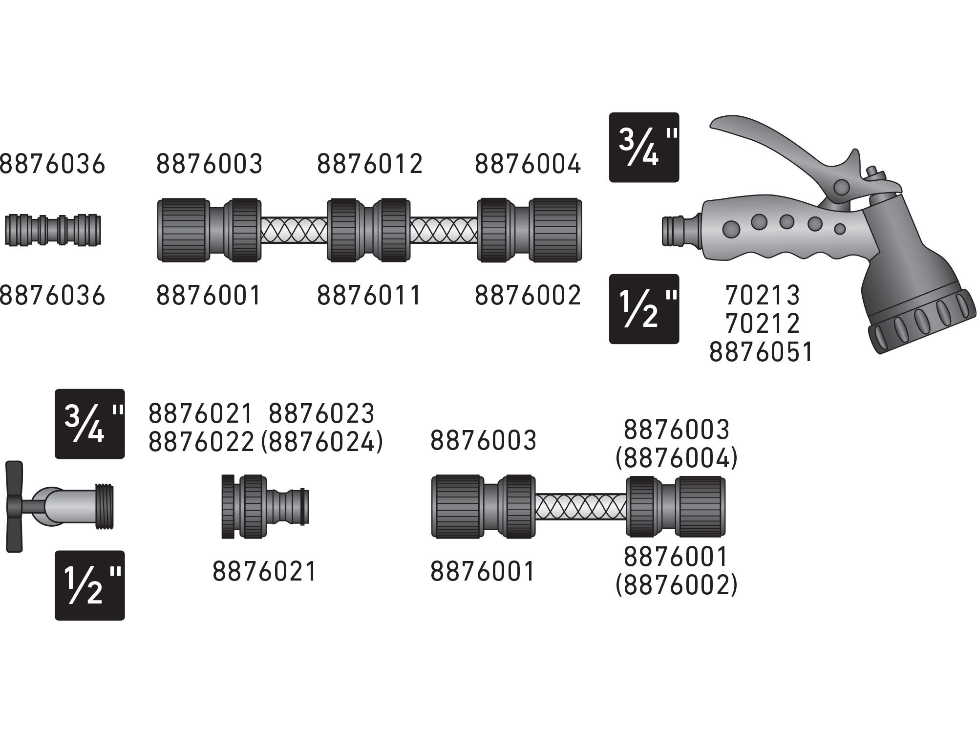 konektor na kohoutek, 3/4", MOSAZ