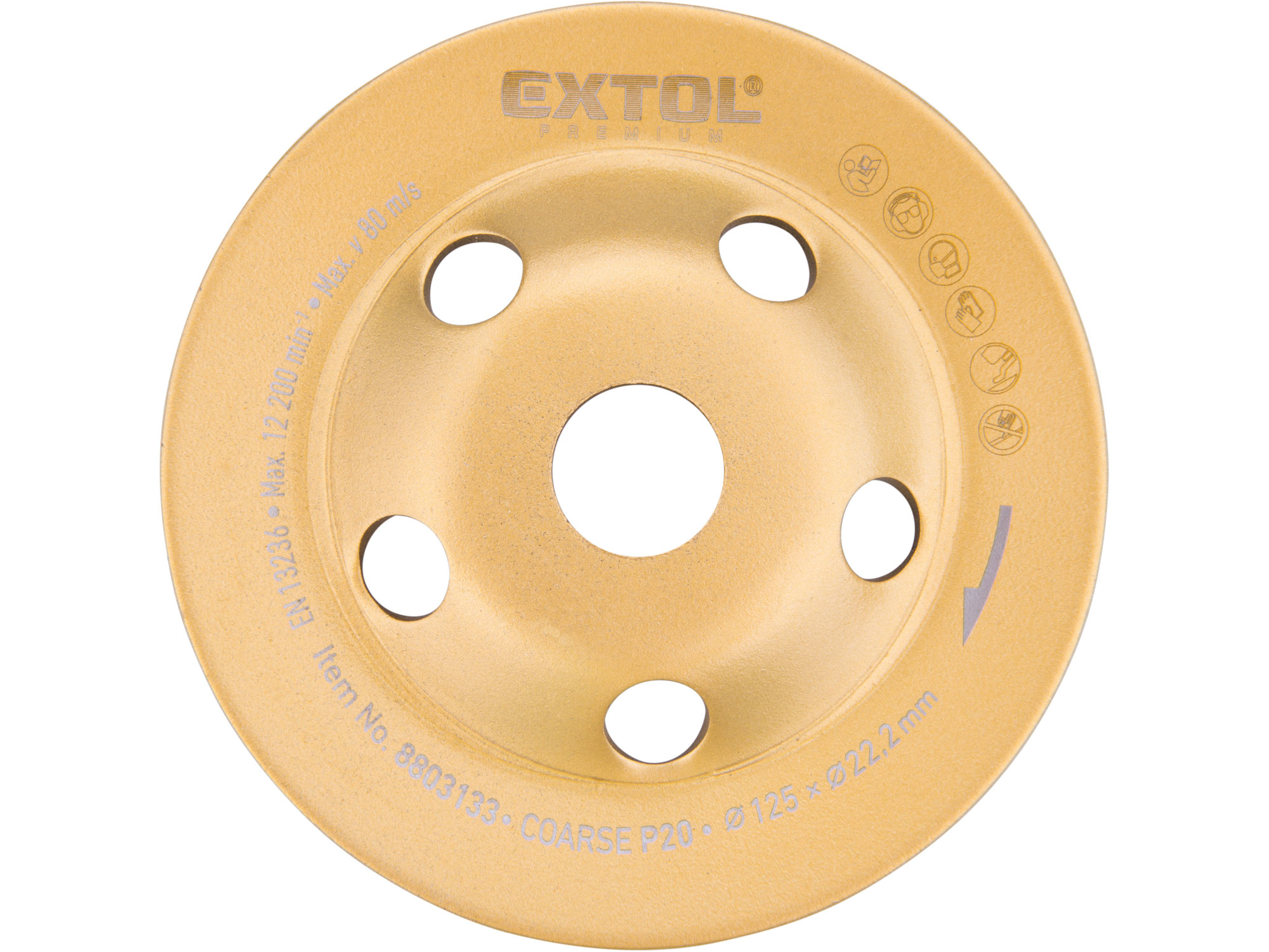 kotouč diamantový brusný, O125x22,2mm, hrubý P20