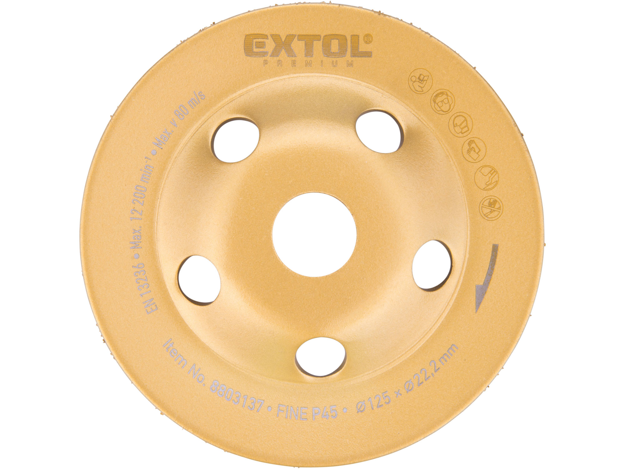 kotouč diamantový brusný, O125x22,2mm, jemný P45