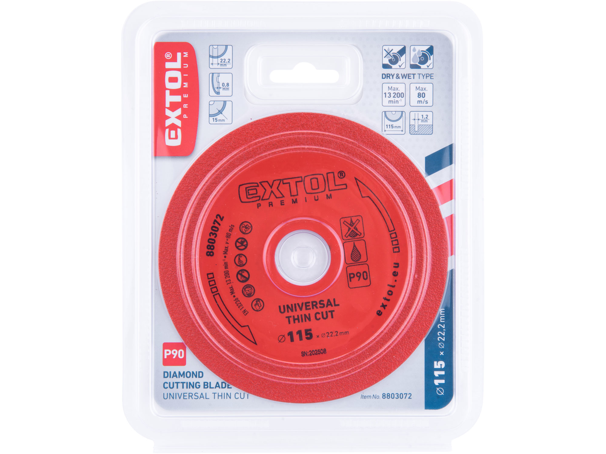 kotouč diamantový řezný EXTRA tenký, 115x22,2x1,2mm