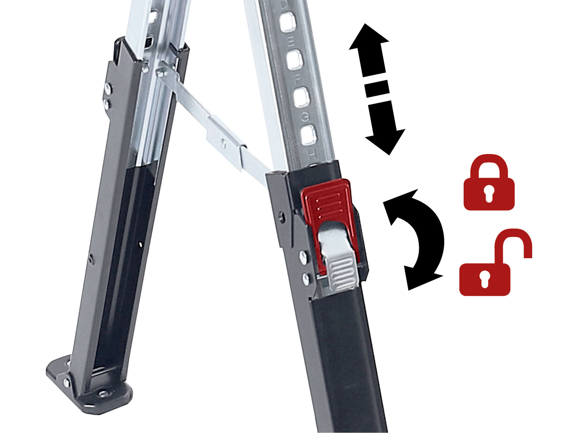 koza stavební skládací 1kus, nosnost 590kg, výška 61,5-82cm