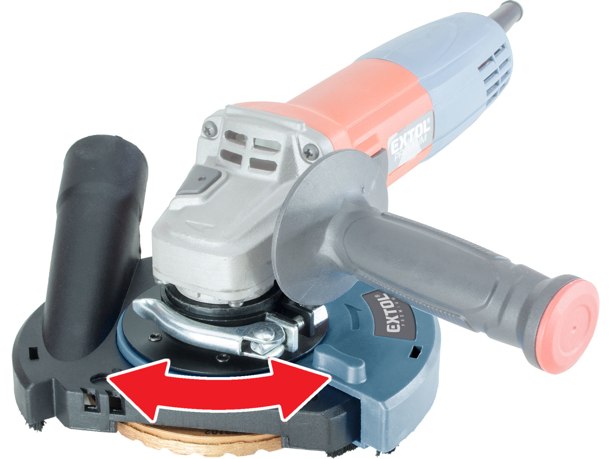 kryt odsávací pro broušení úhlovou bruskou, O125mm s kartáčovým věncem