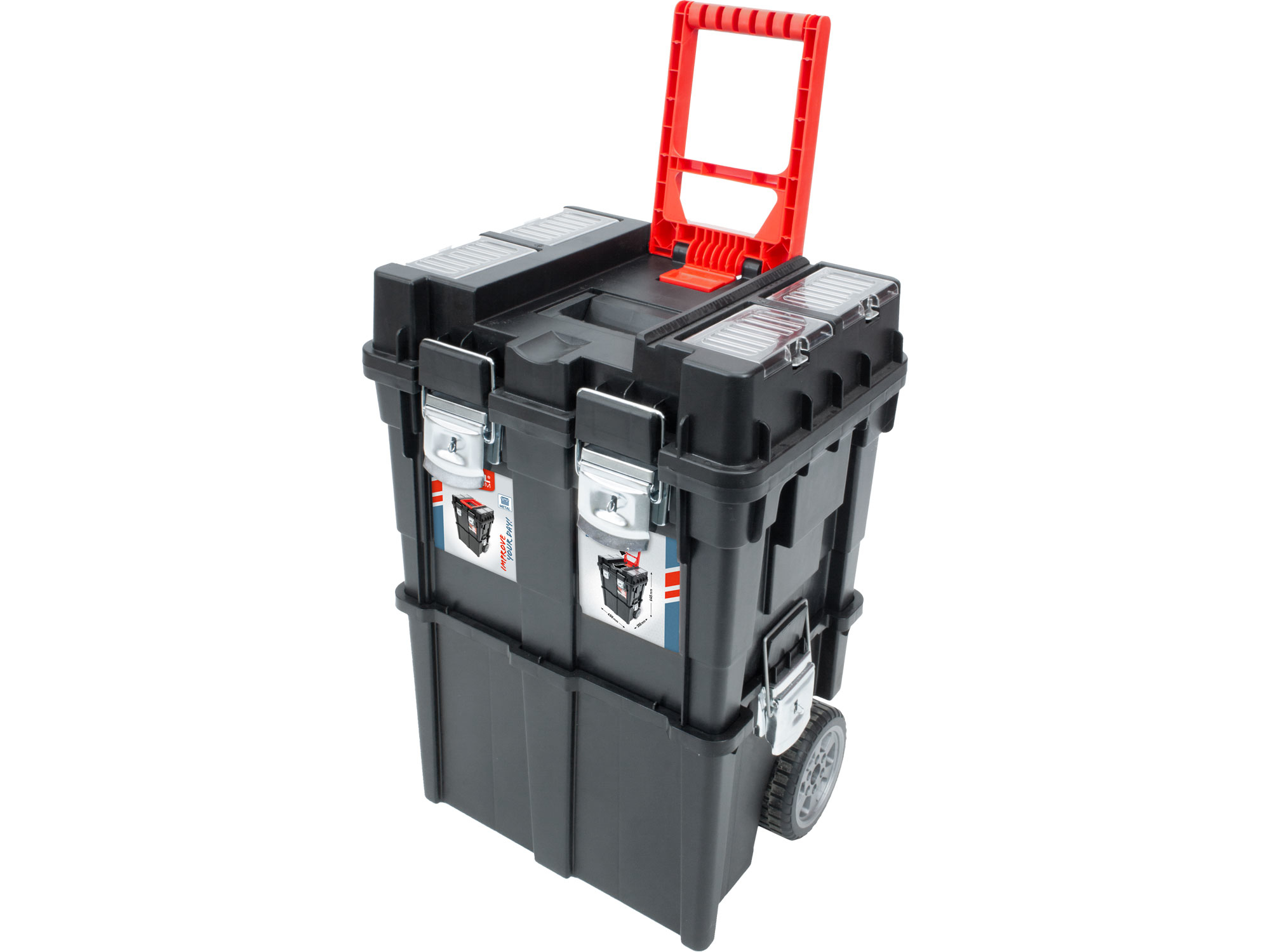 kufr na nářadí na kolečkách HD LOGIC, 450x350x645mm