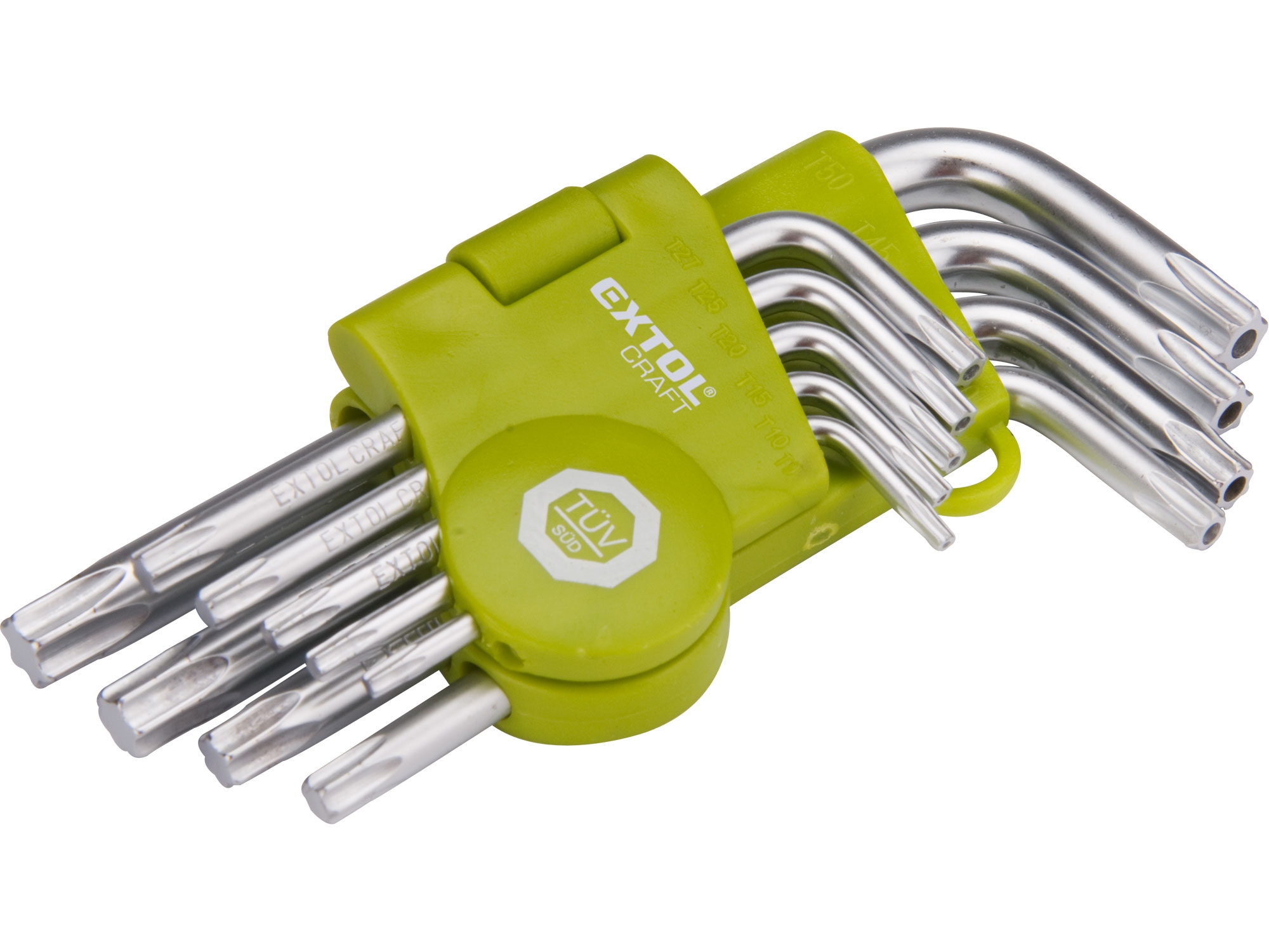 L-klíče TORX krátké, sada 9ks, T10-50mm, EXTOL CRAFT 66010