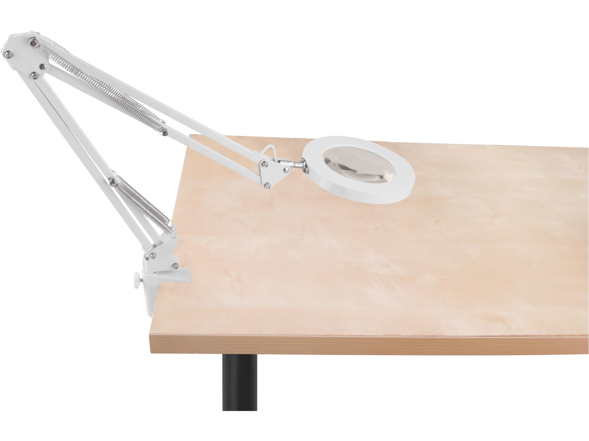 lampa stolní s lupou, USB napájení, bílá, 2400lm, 3 barvy světla, 5x zvětšení