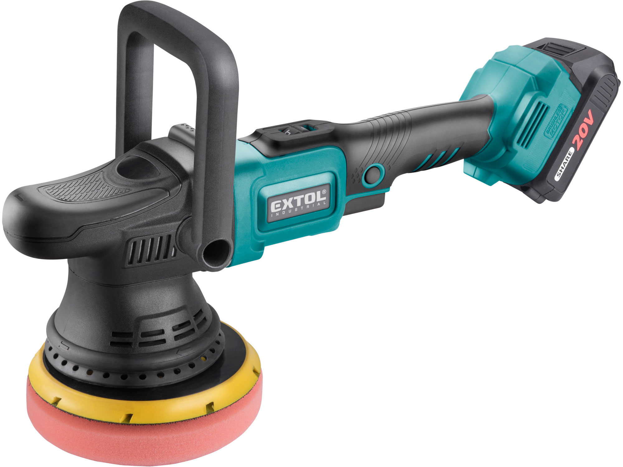 leštička orbitální aku SHARE20V, 150mm, BRUSHLESS, 2Ah