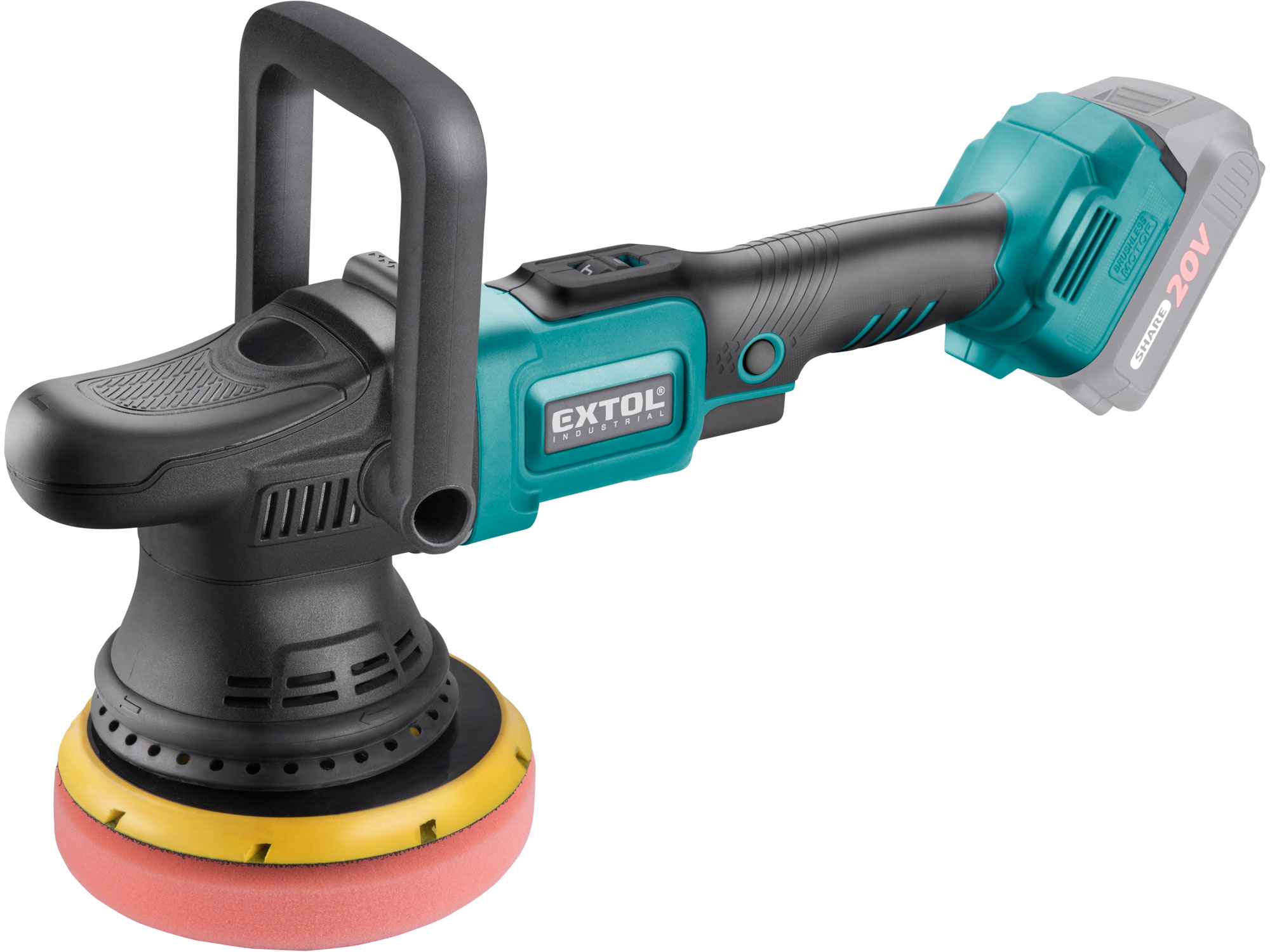 leštička orbitální aku SHARE20V, 150mm, BRUSHLESS, bez baterie a nabíječky
