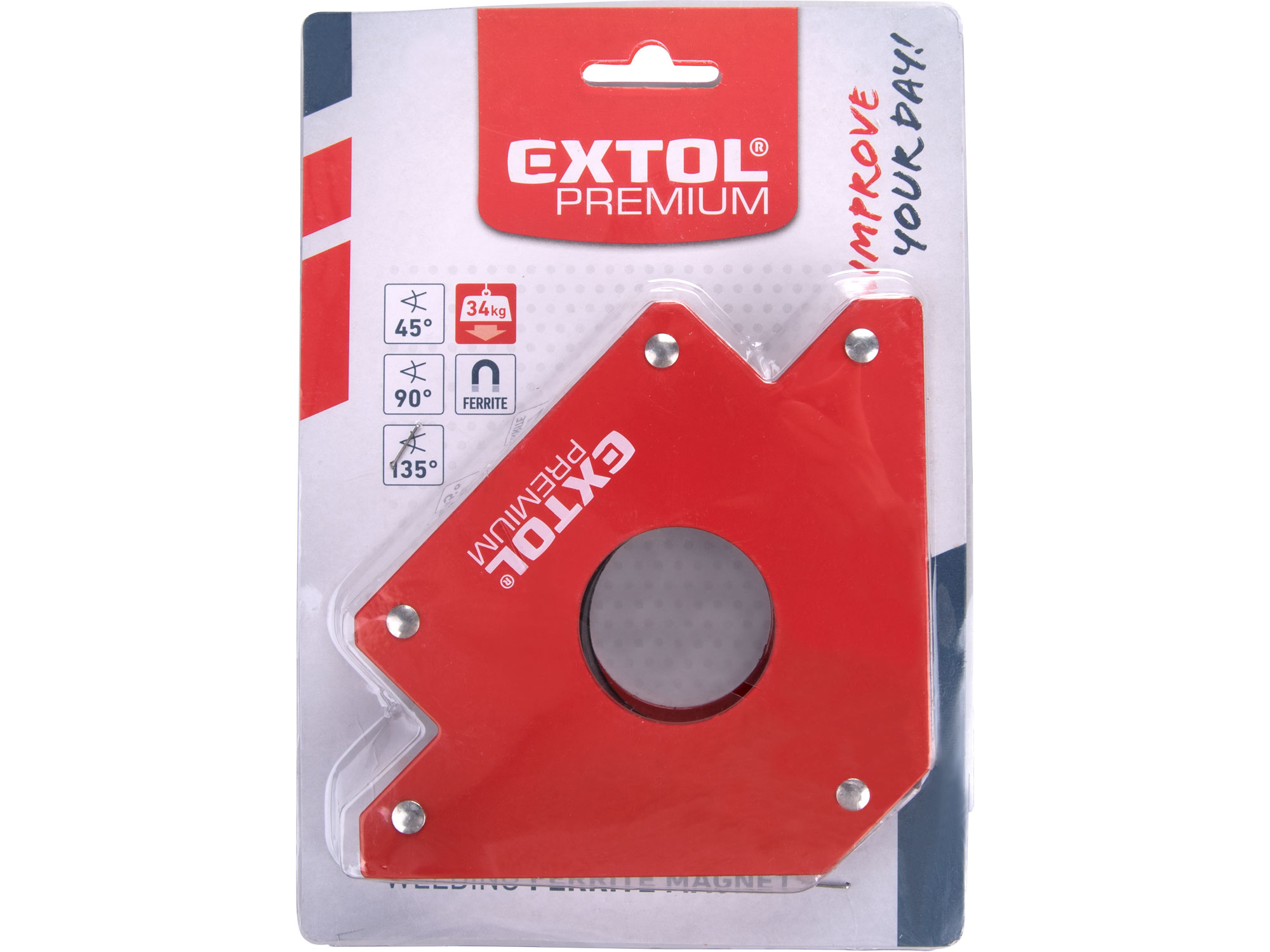 magnet-úhelník svařovací, 45°-90°-135°, nosnost do 34kg