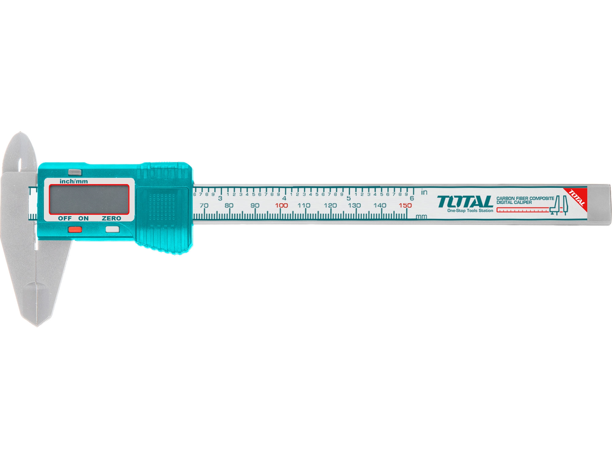 Měřítko posuvné digitální, rozsah 0-150mm/0,1mm - TOTAL
