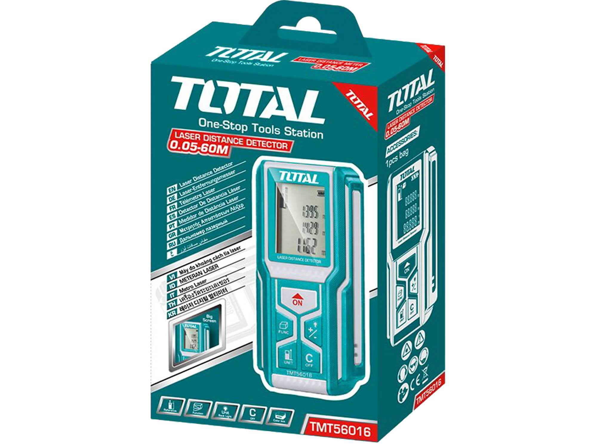 Metr laserový digitální, 60m, 0,05-60m