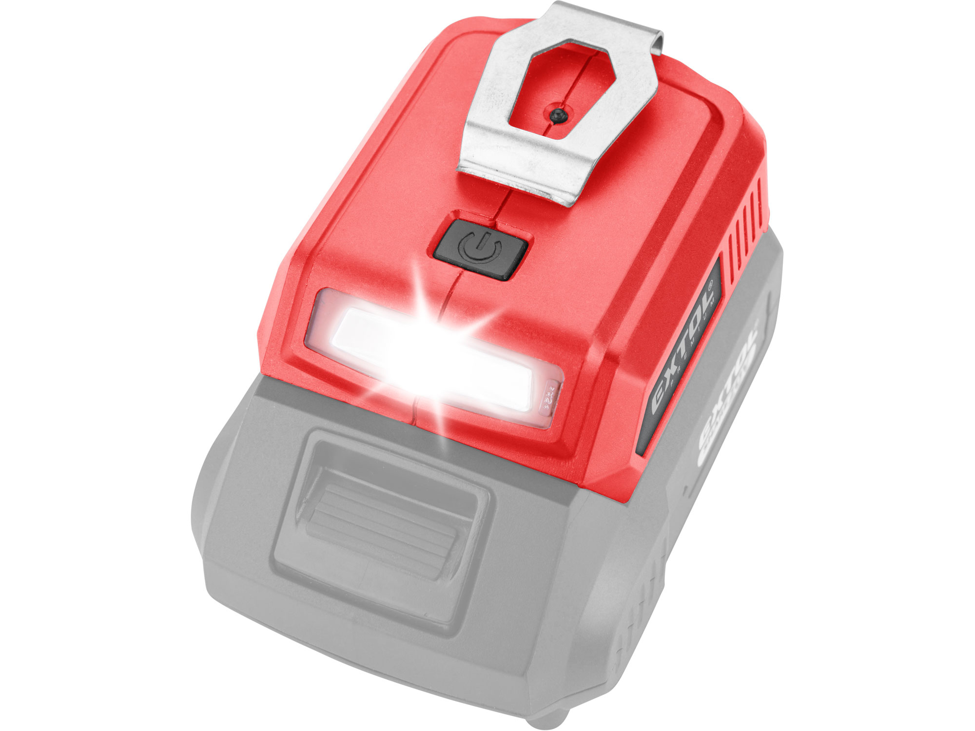 nabíječka aku pro USB zařízení, se světlem, SHARE20V, bez baterie, 5V/2A