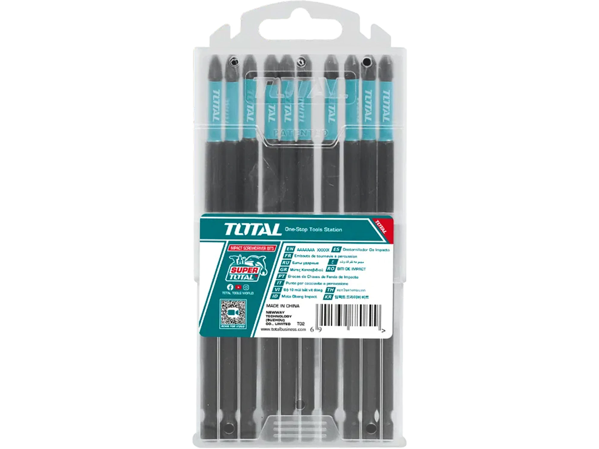 Nárazové šroubovací bity, 150mm, S2, sada 10ks, industrial, S2